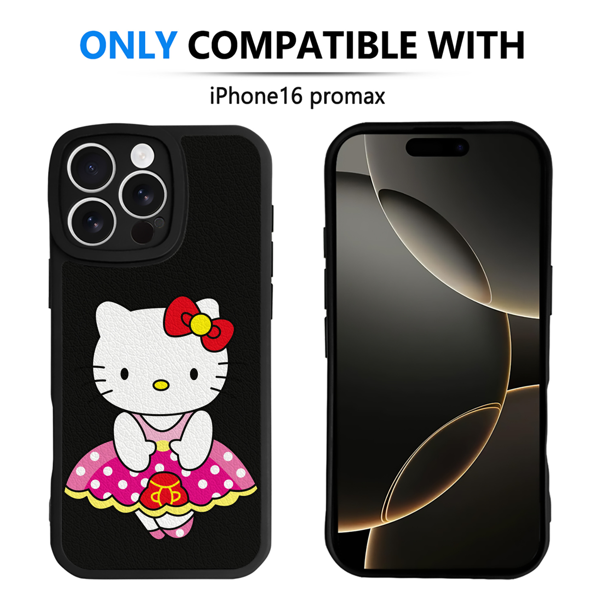（画像用） Hello Kitty ハローキティ 【iPhone 16シリーズ対応】シリコンスマホケース（レザー調） 材質：シリコン